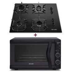 Kit Cozinha Mueller Forno de Bancada Sonetto 44L + Cooktop 4 Bocas com Queimador Ultra Chama