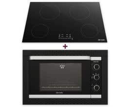 Kit Cozinha Mueller Forno Decorato de Embutir Preto + Cooktop de Indução 4 Bocas com Turbo Total