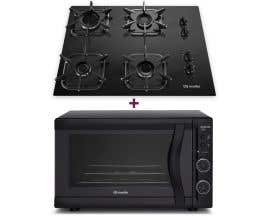 Kit Cozinha Mueller Forno de Bancada Sonetto 44L + Cooktop 4 Bocas com Queimador Ultra Chama