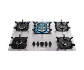 Cooktop Mueller 5 Bocas de Alumínio com Queimador Tripla Chama MCG5BK
