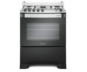 Fogão Mueller 5 bocas Decorato Preto Fosco com Tripla Chama