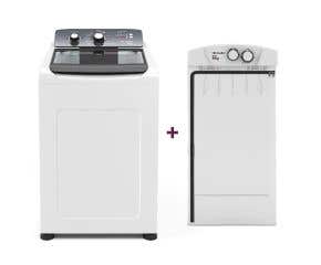 Kit Máquina de Lavar Automática Mueller 15Kg + Secadora Solaris 8Kg com timer