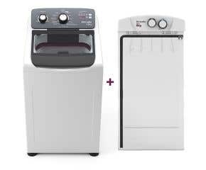 Kit Máquina de Lavar Automática Mueller 13Kg + Secadora Solaris 8Kg com timer