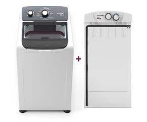 Kit Máquina de Lavar Automática Mueller 11Kg + Secadora Solaris 8Kg com timer