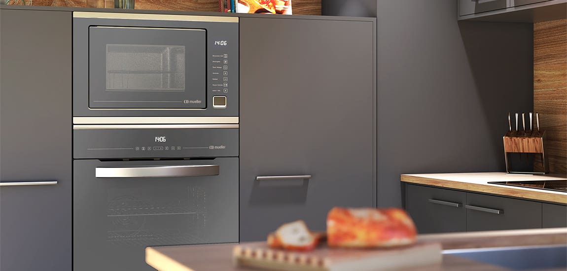 grill do micro-ondas Mueller em cozinha
