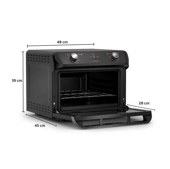 Forno Elétrico Mueller 35L Preto Cozinha pequena: Forno Elétrico Mueller 35L Preto
