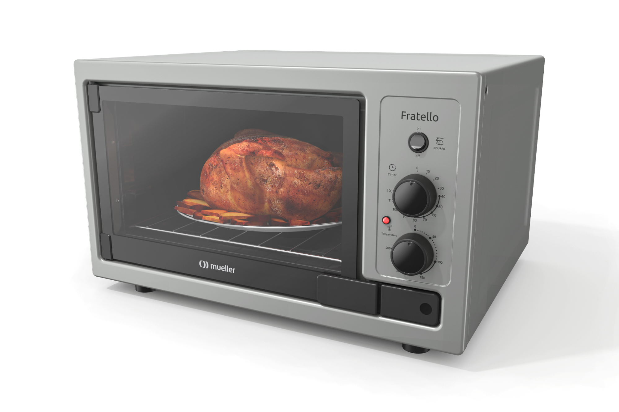 Forno elétrico de bancada Mueller Forno elétrico com grill: Forno elétrico de bancada Mueller