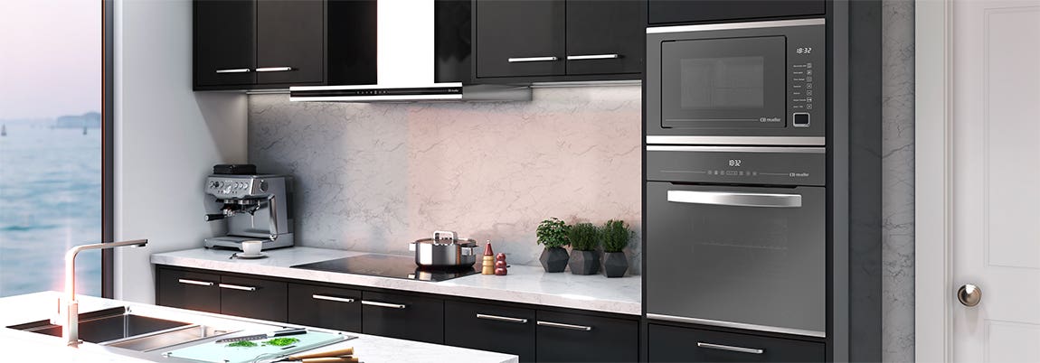 Cozinha moderna: cozinha com micro-ondas